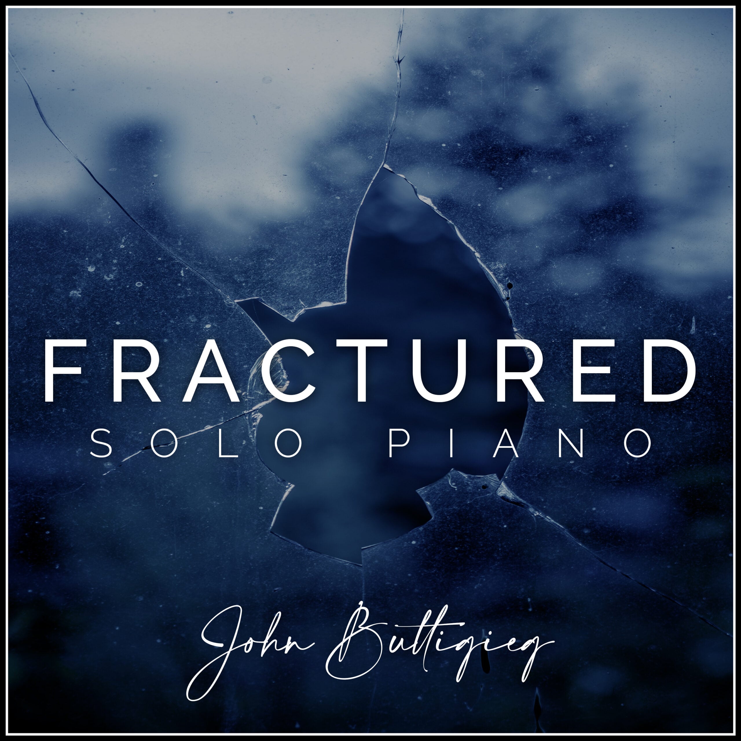 Solo Piano – Fractured album artwork by John C Buttigieg