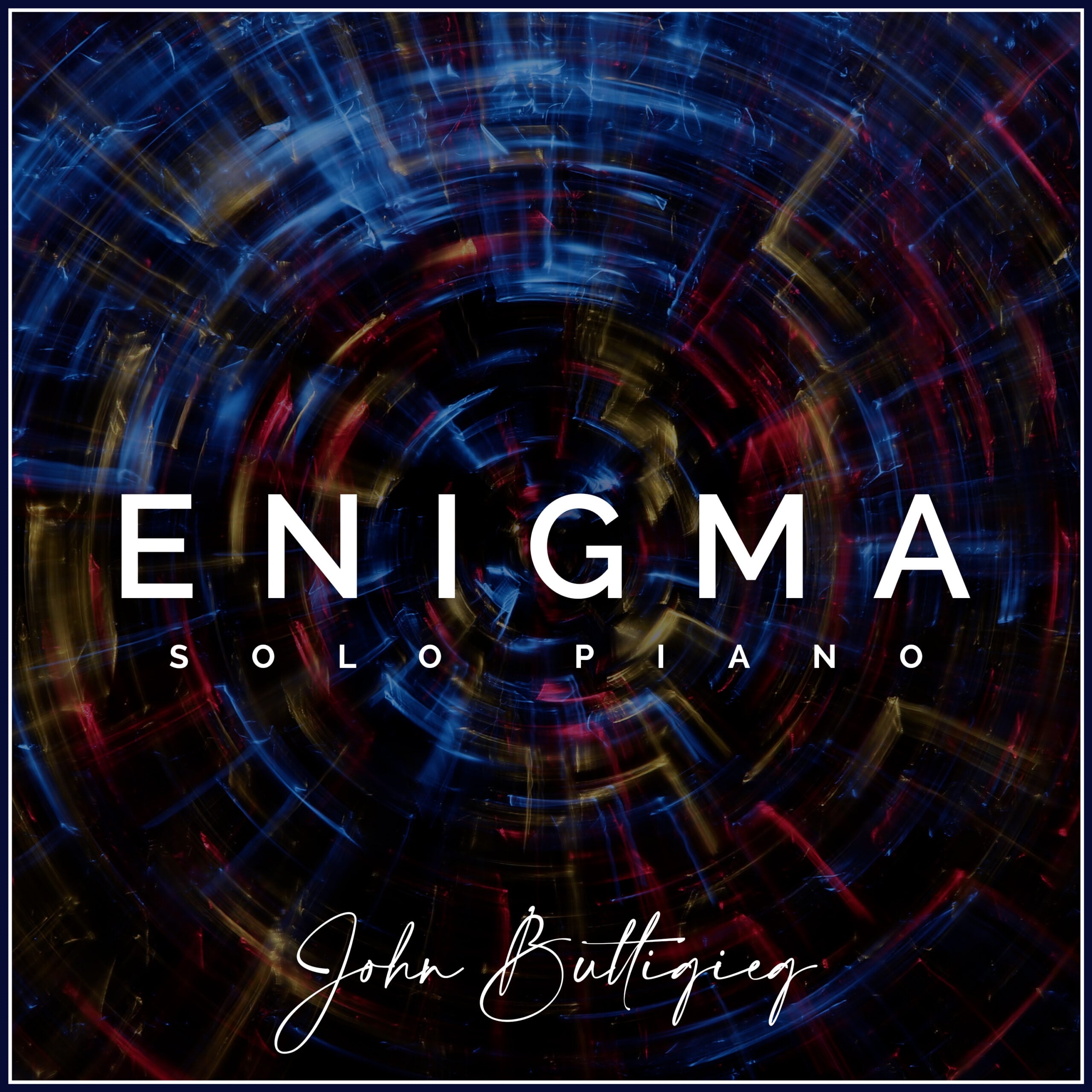 Enigma – Solo Piano album artwork by John C Buttigieg